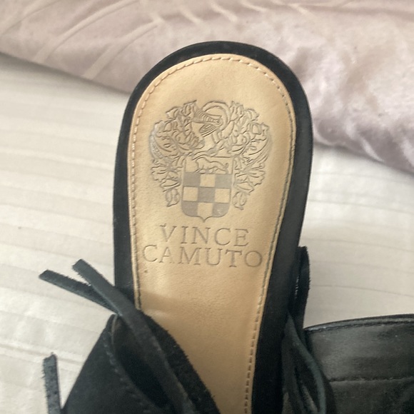 Vince camuto suede and leather open toe and back booties - Picture 7 of 8